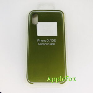 Чехол Silicone Case для iPhone X / Xs сосновый темный