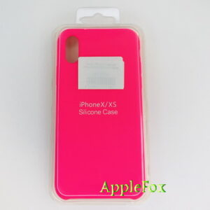 Чехол Silicone Case для iPhone X / Xs фуксия